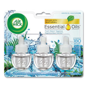 Air Wick® Scented Oil Refill, Fresh Waters, 0.67 Oz, 3-pack, 6 Packs-carton freeshipping - TVN Wholesale